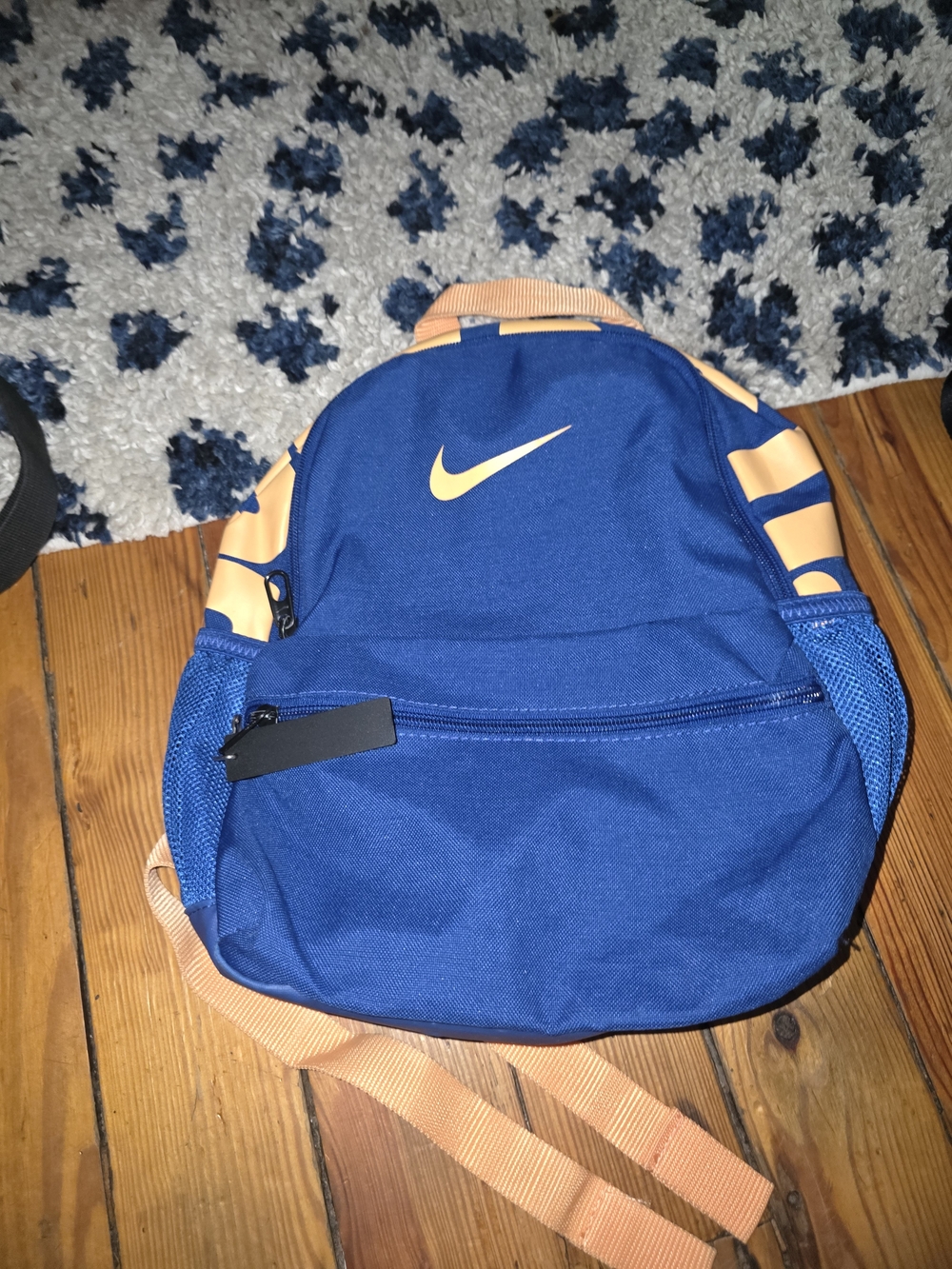Nike Blue Backpack with Orange Accents